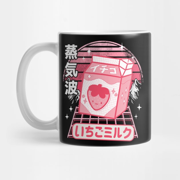 Otaku Pink Retro Japanese Kawaii Strawberry Milk by Kuehni